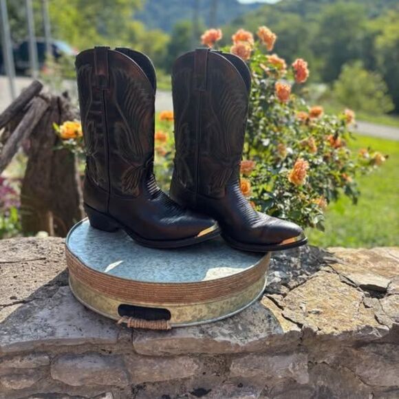 Laredo Men’s 10.5 Leather cowboy boots - Picture 3 of 10